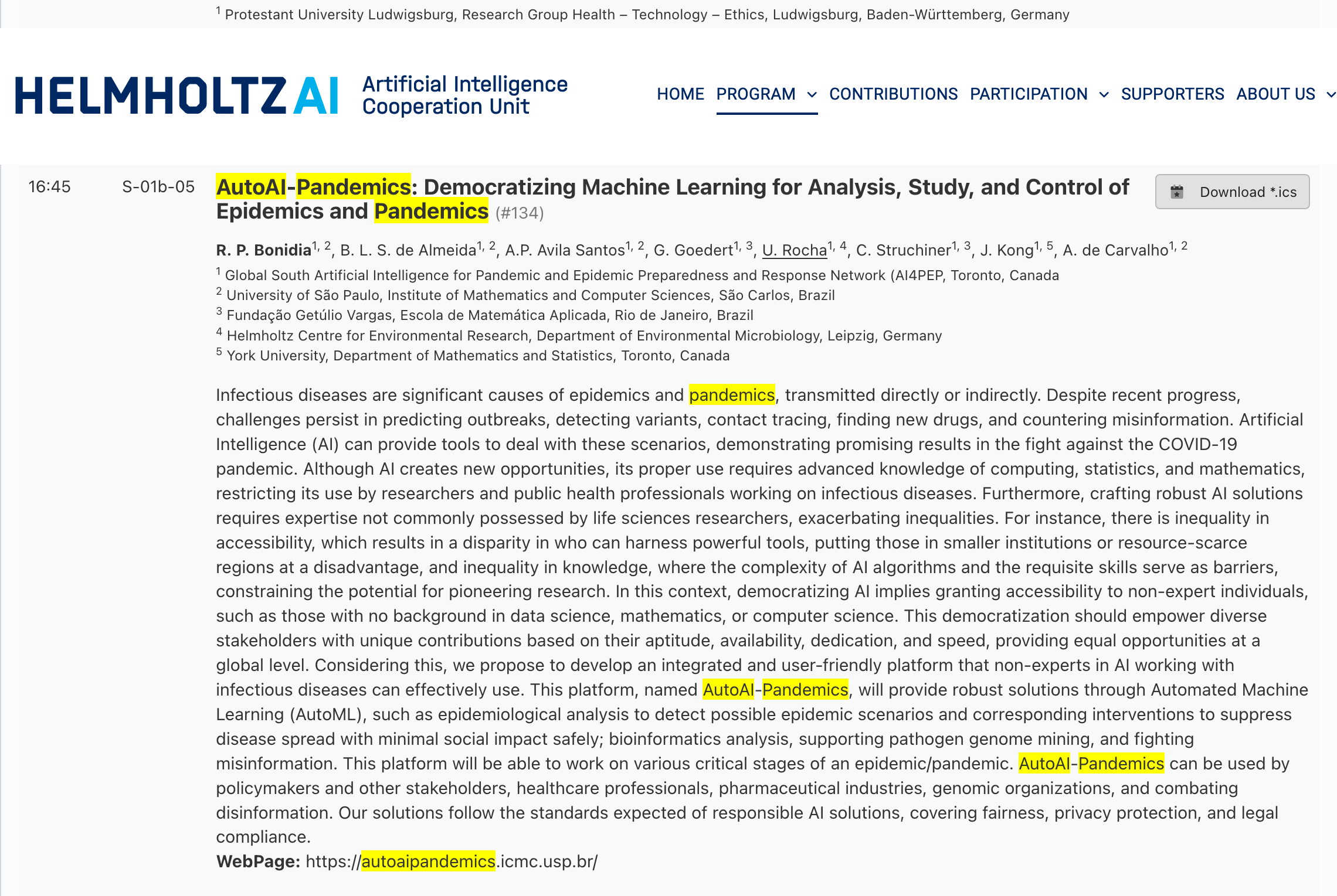 Photos and presentations of our students